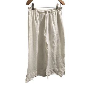 💰BOGO💰 Italian White Linen Wide-Leg Pants Women's Medium